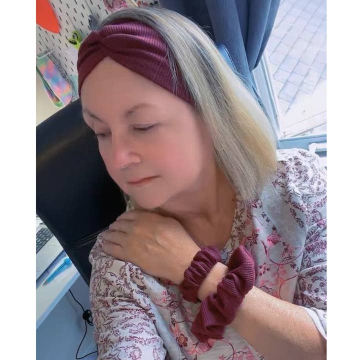 Nina Marie Scrunchies+ - Wholesale Fashion Headband - Women's - THE BOUJEE BEAUJOLAIS HEADBAND5