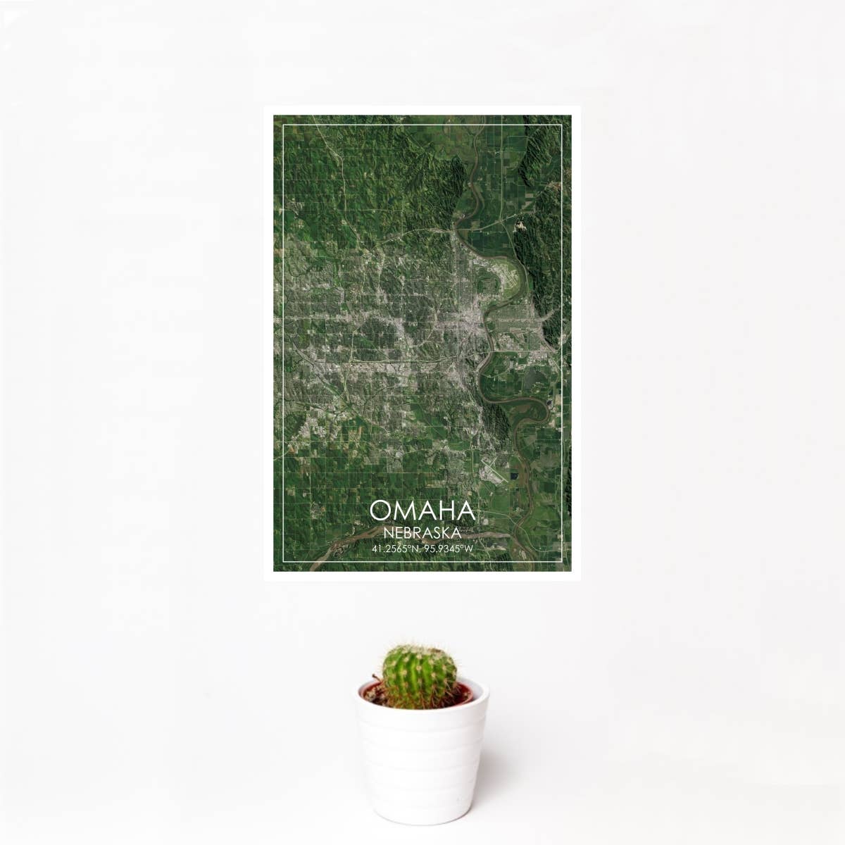 JACE.design - Wholesale Art Print - Omaha NE Map Print Satellite0