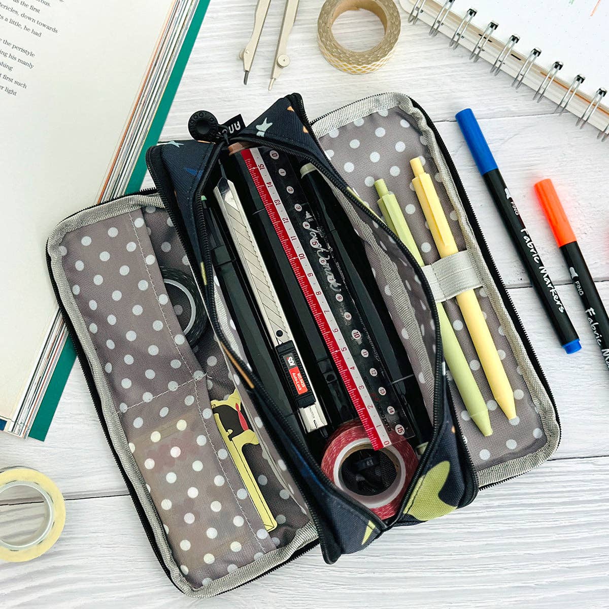 Wrapables.com - Wholesale Pencil Case/Pouch - Wrapables Large Capacity Pencil Case, 3 Compartment Pouch21