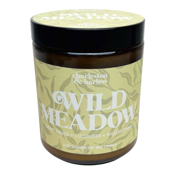PRIMAVERA Prato Selvatico - Erba Cetriolo Fiori di Campo - Candela di Soia per la vendita all'ingrosso da parte di Charleston & Harlow Candle Co.