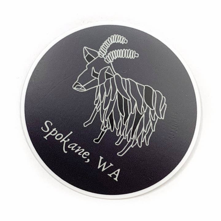 Spokane Garbage Goat - Grey Magnet for wholesale by The PNW Dream