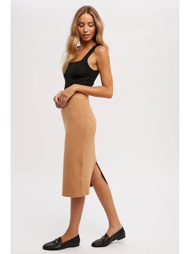 Bluivy - Wholesale Skirt - Women's - H LINE MIDI SWEATER SKIRT10