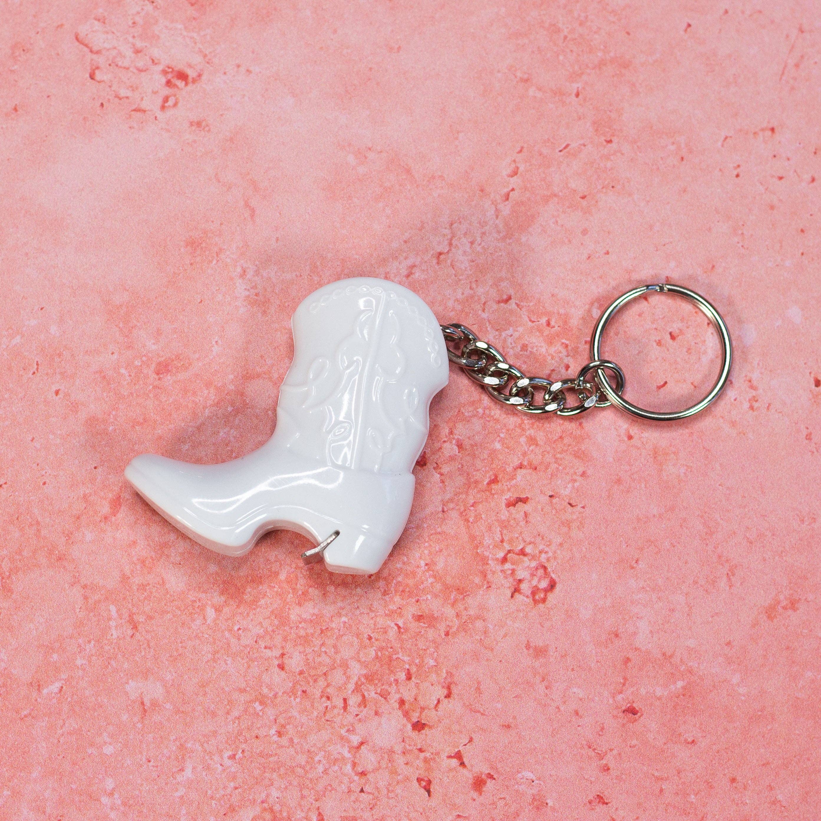 A Shop of Things - Wholesale Keychain - Women's - Boot Bottle Opener Keychain- White6