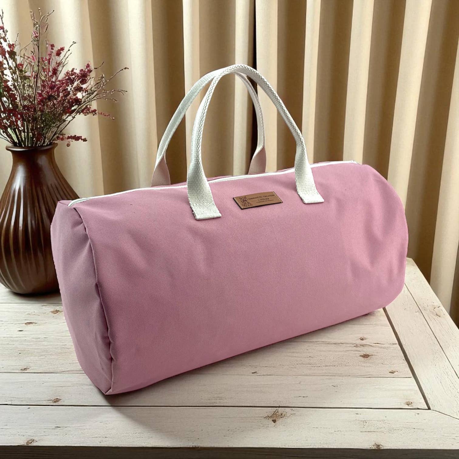 Emmanuel Création - Wholesale Weekender Bag - Women's - Duffle bag, "Brooklyn" powder pink3