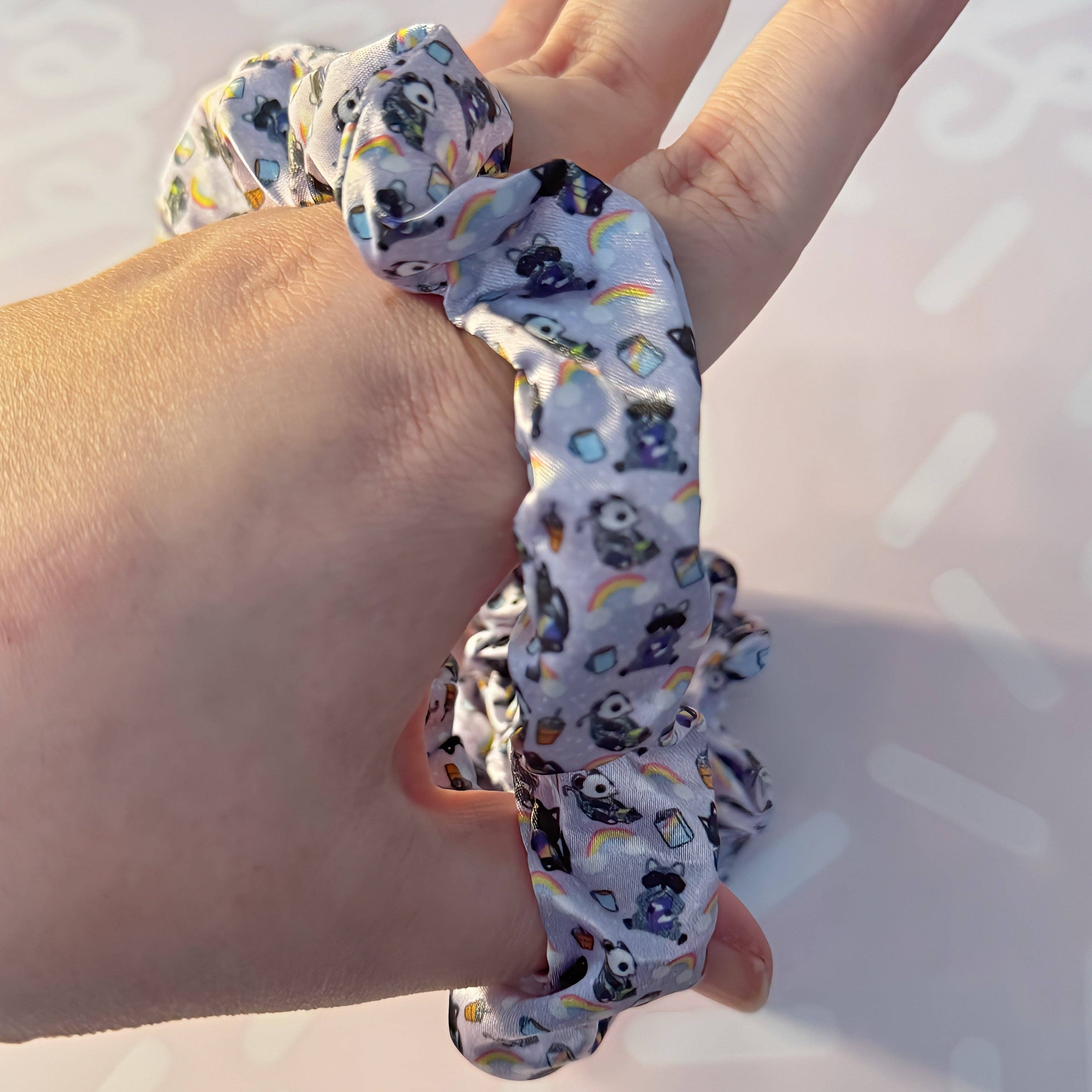 Sprinkles Studios - Wholesale Scrunchie - Women's - Trash Friends Reading Satin Scrunchie1