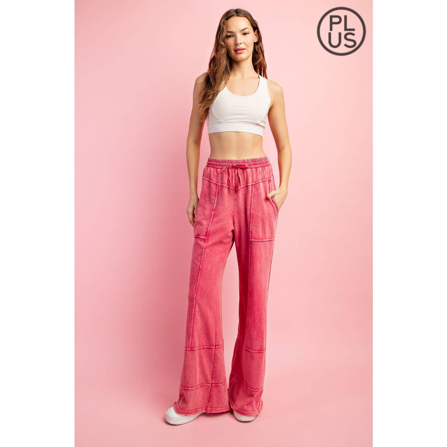 Rae Mode - Wholesale Pants - Women's - PLUS SIZE MINERAL WASHED FULL LENGTH COTTON PANT17