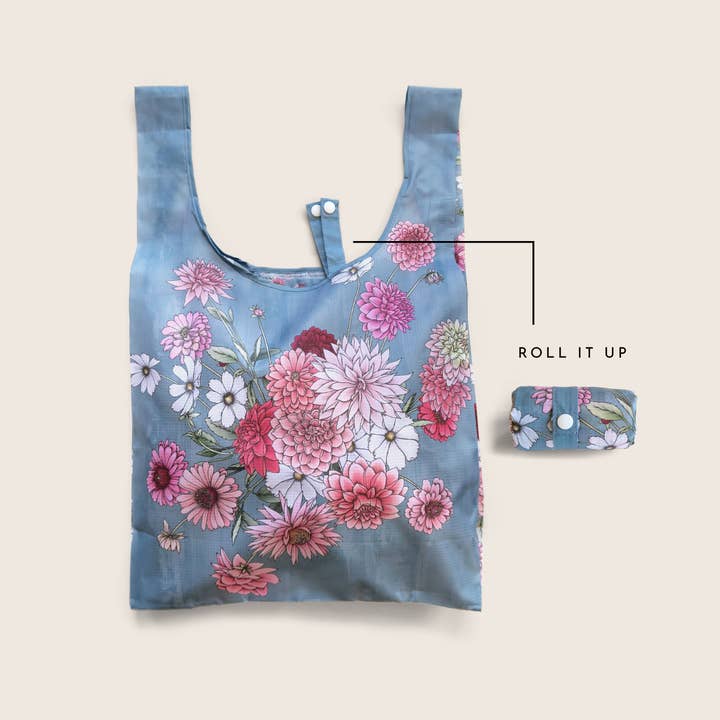 Typoflora - Wholesale Grocery/Shopping Bag - Dahlias Reusable Bag2