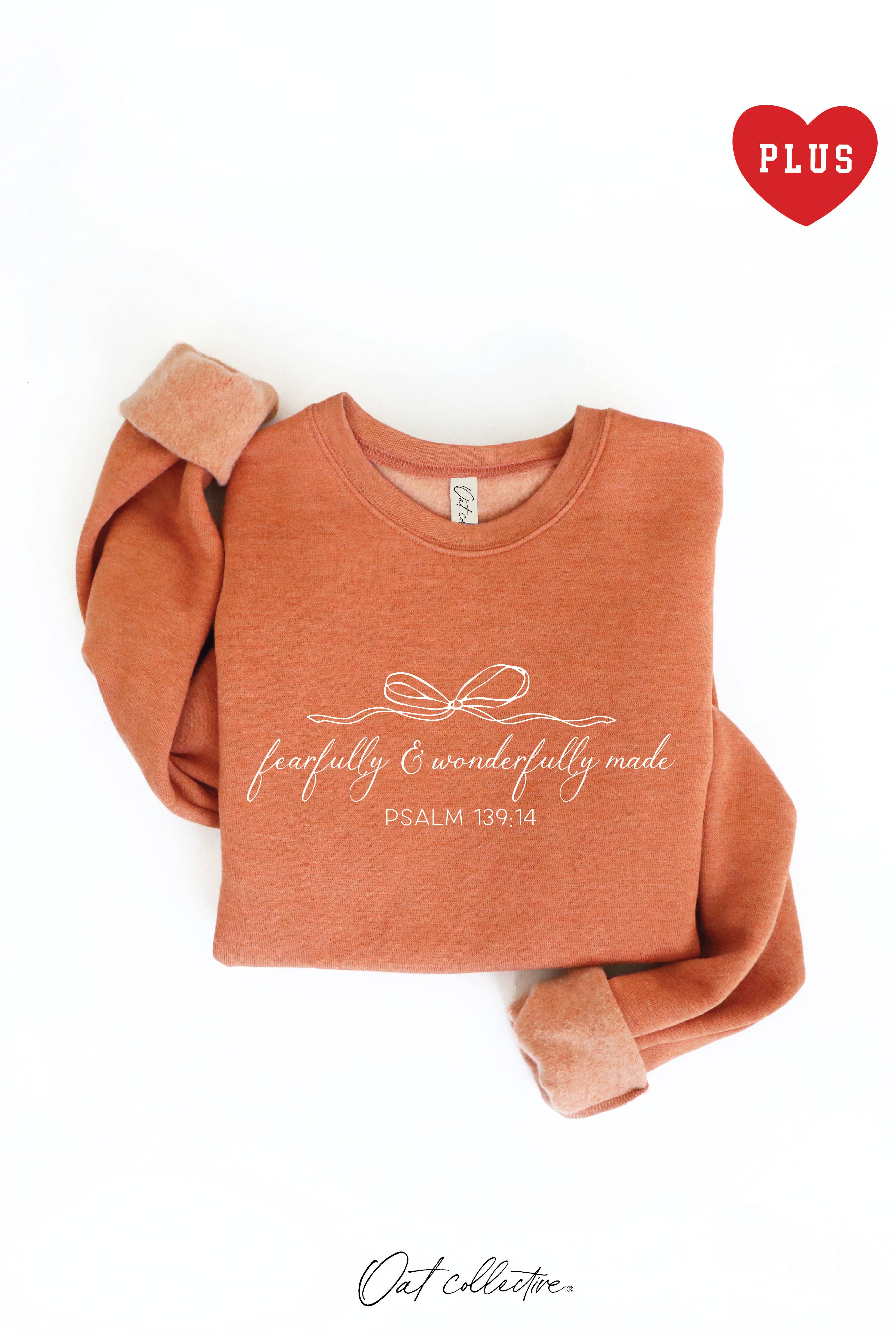 OAT COLLECTIVE - Wholesale Graphic Sweatshirt - Women's - FEARFULLY AND WONDERFULLY  Plus Graphic Sweatshirt16