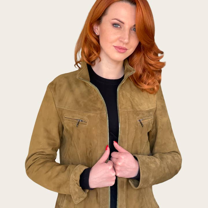 Top suede Jacket OTTAWA per la vendita all'ingrosso da parte di TOMASIAN BRAND