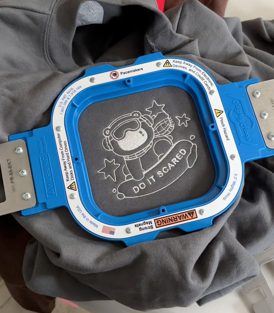 Overthinker Apparel - Wholesale Graphic Sweatshirt - Unisex - Do It Scared Embroidered Oversized Crewneck Sweatshirt4