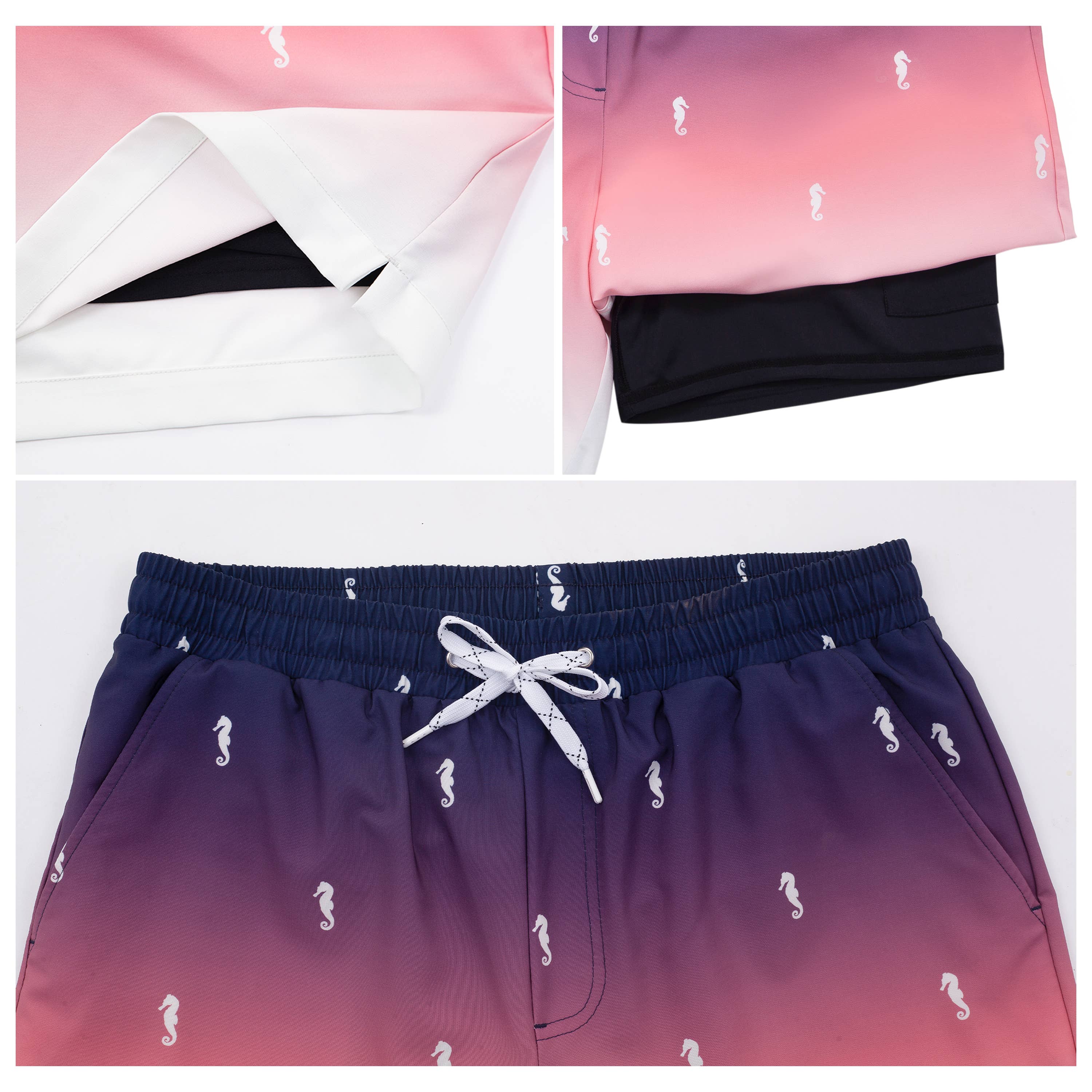 Rokka & Rolla - Wholesale Swim Shorts - Men's - Men's 7'' Stretch Swim Short with Compression Liner Swimwear14