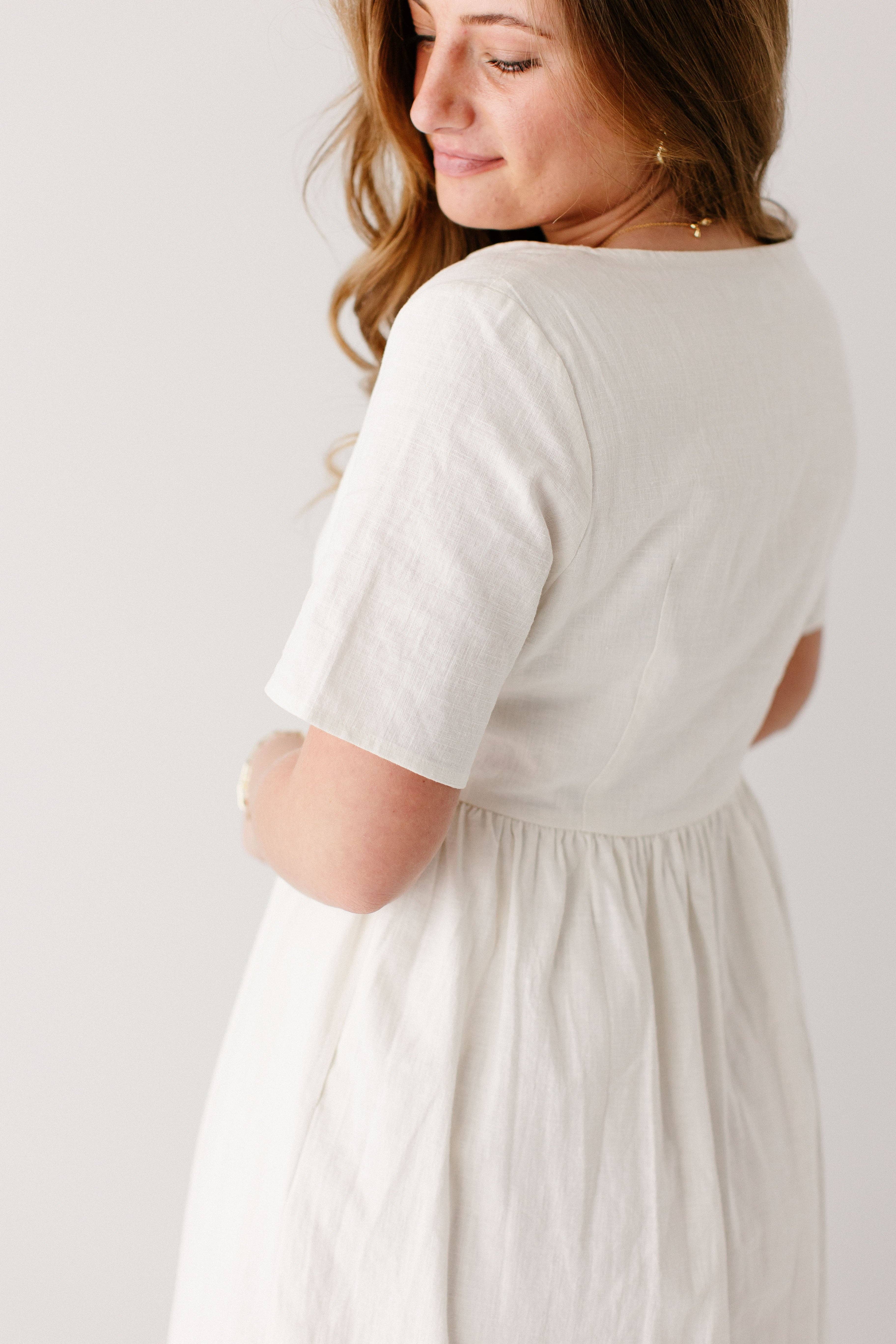 The Main Street Exchange - Wholesale Dress - Women's - 'Adeline' Button Down A-Line Midi Dress11
