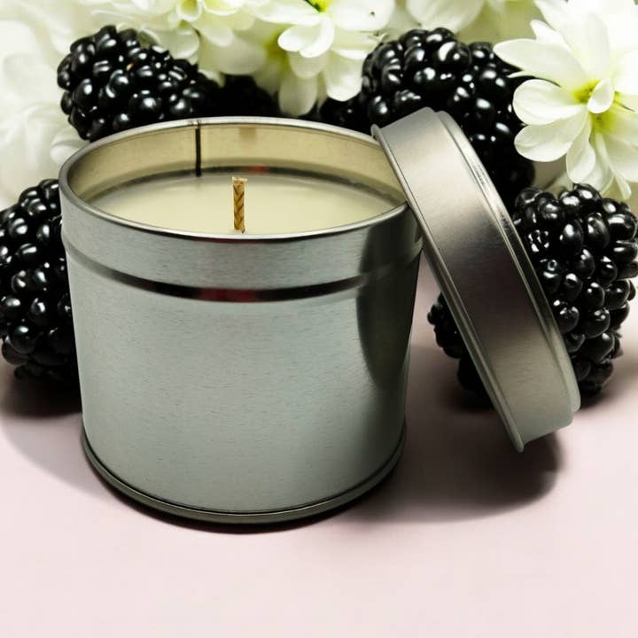 Vela de lata de cera de soja Belle White Label para venta al por mayor de Lunar Fragrances