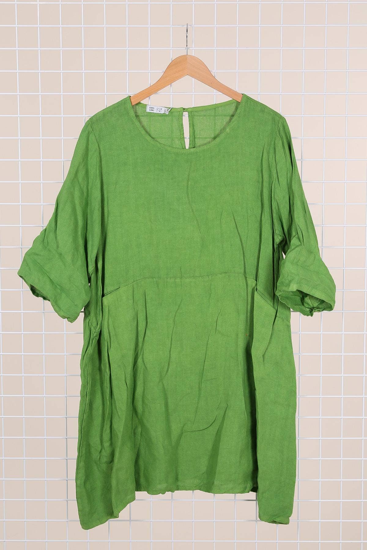 la maison des fibres naturelles – Engroshandel Kjole - Dame – Kort hørkjole med rund hals i 100 % hør 671946