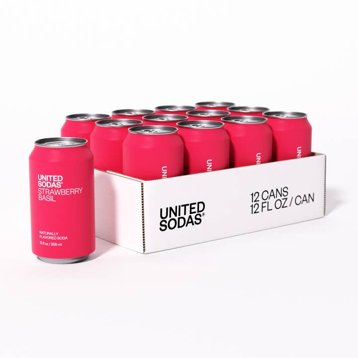 Naturally Flavored Soda - Strawberry Basil for wholesale by United Sodas