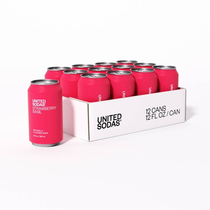 United Sodas - Wholesale Soda/Carbonated Drink - Naturally Flavored Soda - Strawberry Basil