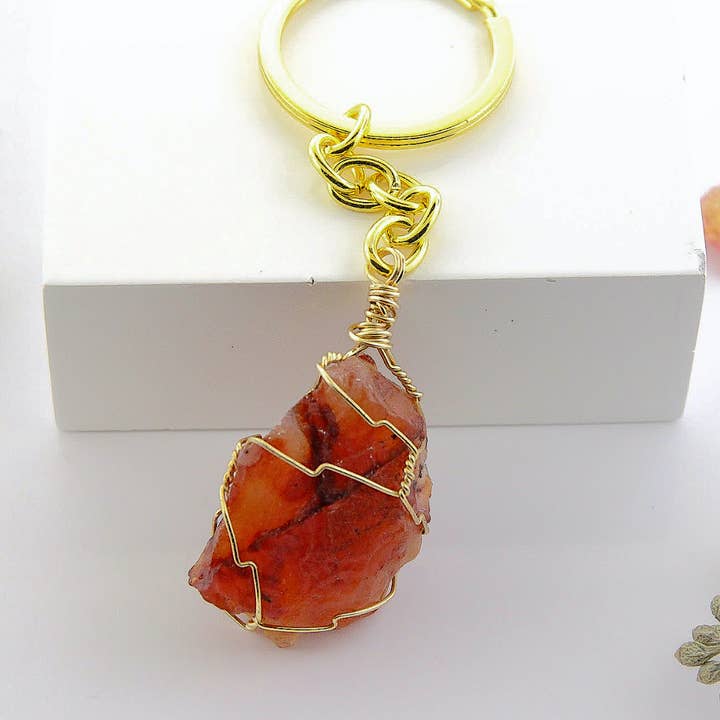 Soul Stonz - Wholesale Keychain - Women's - Crystal Key Chain - Carnelian2
