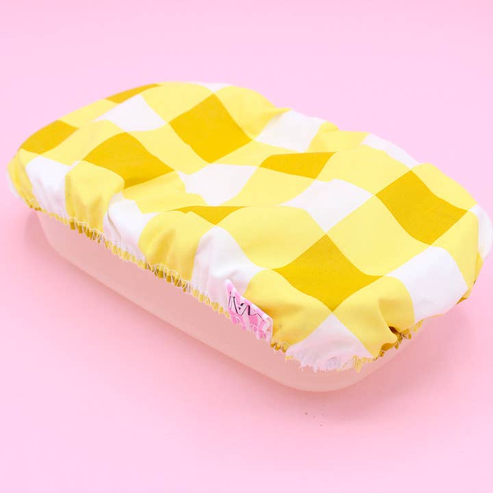 Charlotte food cover cake - yellow gingham for wholesale by Machatatelier