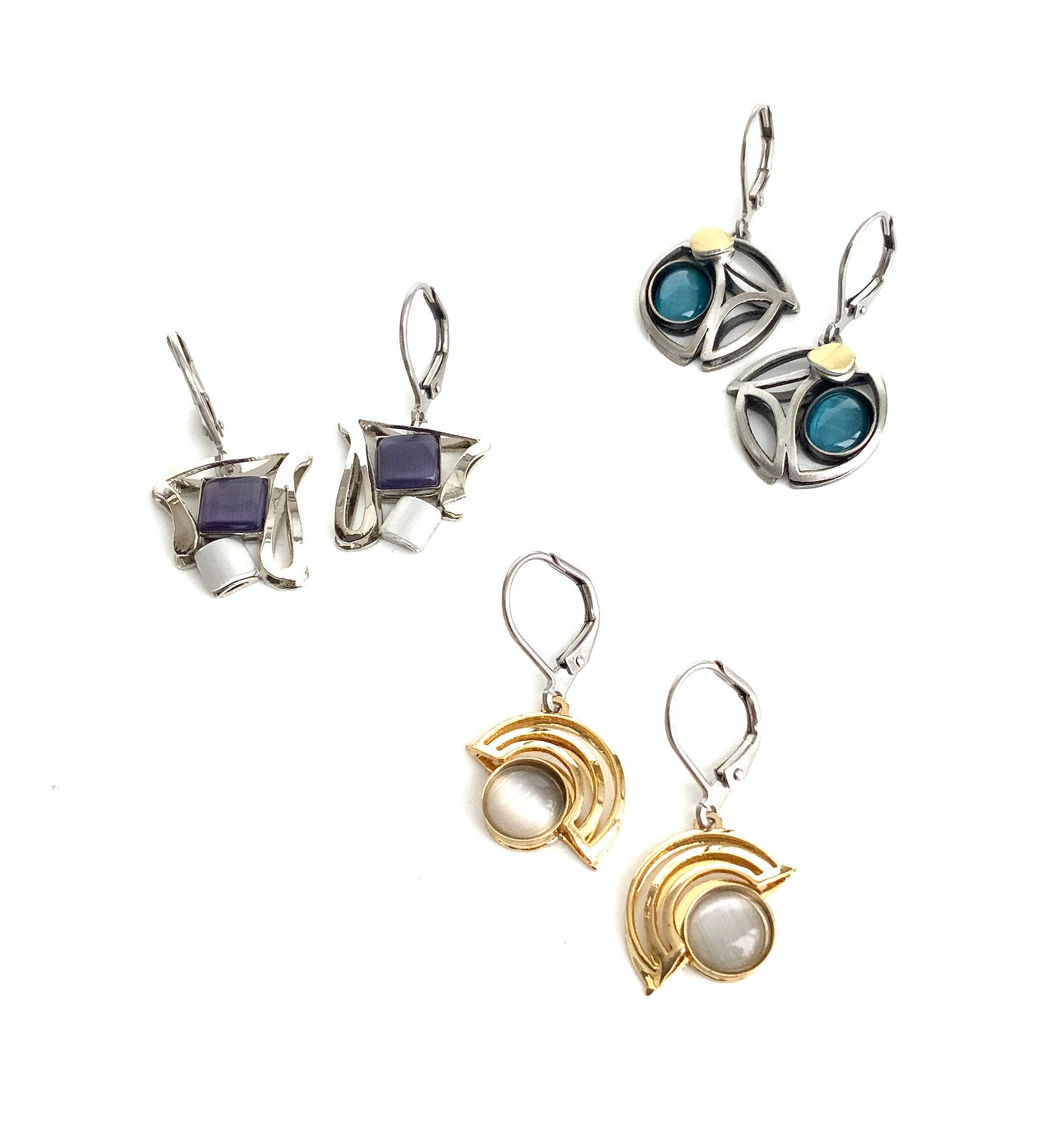 Christophe Poly / Crono Design – Engroshandel Smykkesæt – ØRERINGE Forpakning (DX8.1) - 12x LeverBack Øreringe & Gratis Displays16