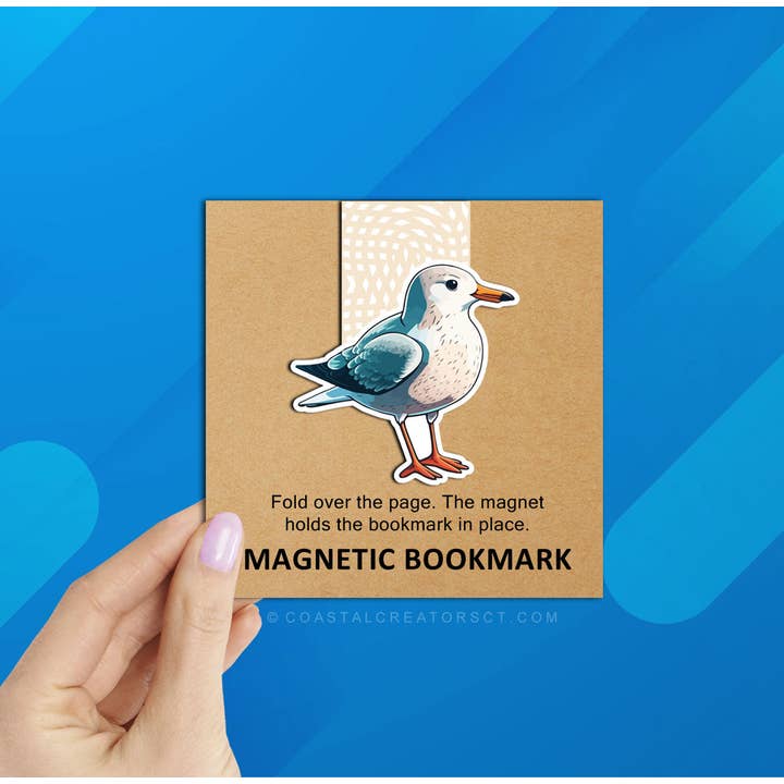 Seagull Sail Boat Reversible Magnetic Bookmark (Packaged) for wholesale by Coastal Creators of Connecticut