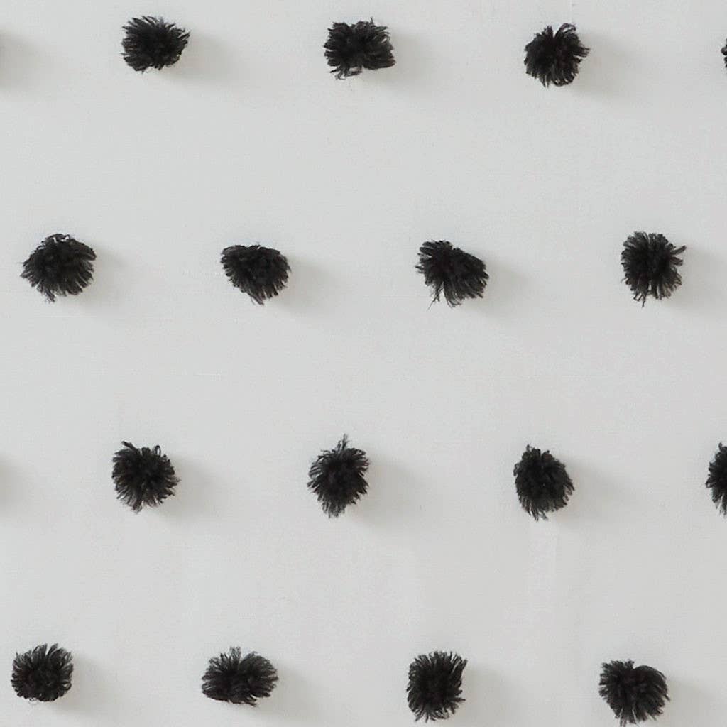 Olliix - Wholesale Shower Curtain - Pom Pom Shower Curtain, Black1