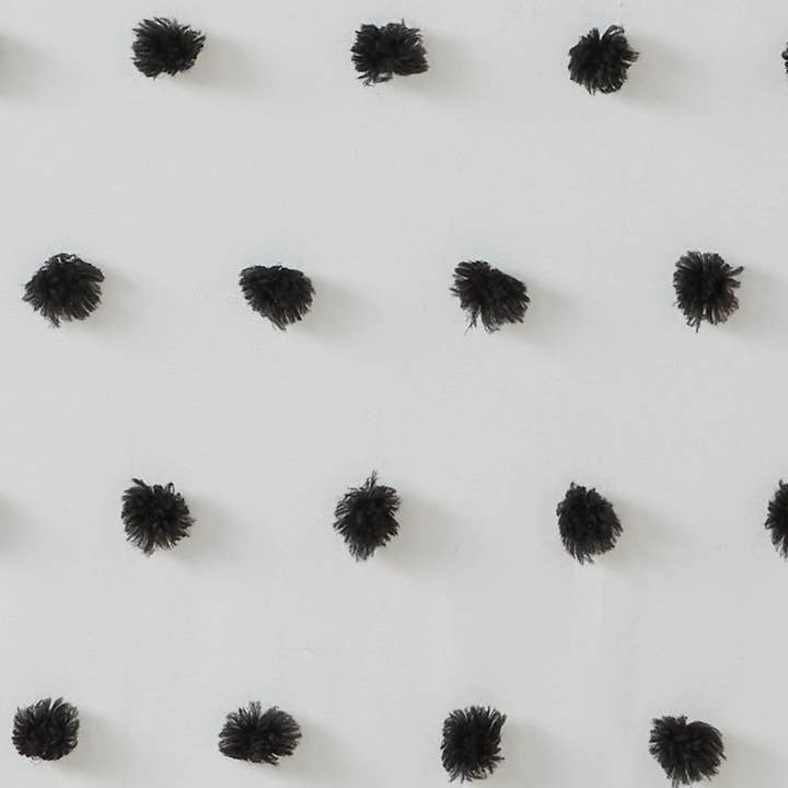 Olliix - Wholesale Shower Curtain - Pom Pom Shower Curtain, Black1