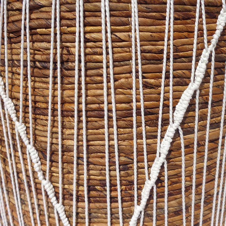 BANANENMAND MACRAMÉ STREEP SET*3 voor wholesale door Taller Indias