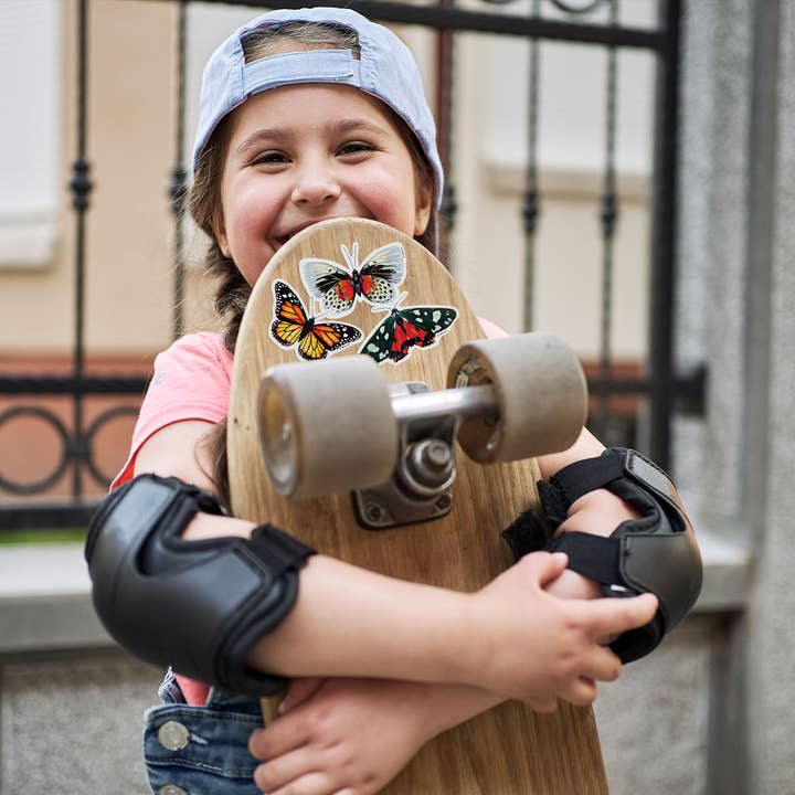 J6R6 - Vendita all'ingrosso Adesivo - Monarch Butterfly 4, adesivo in vinile (con bruco)2