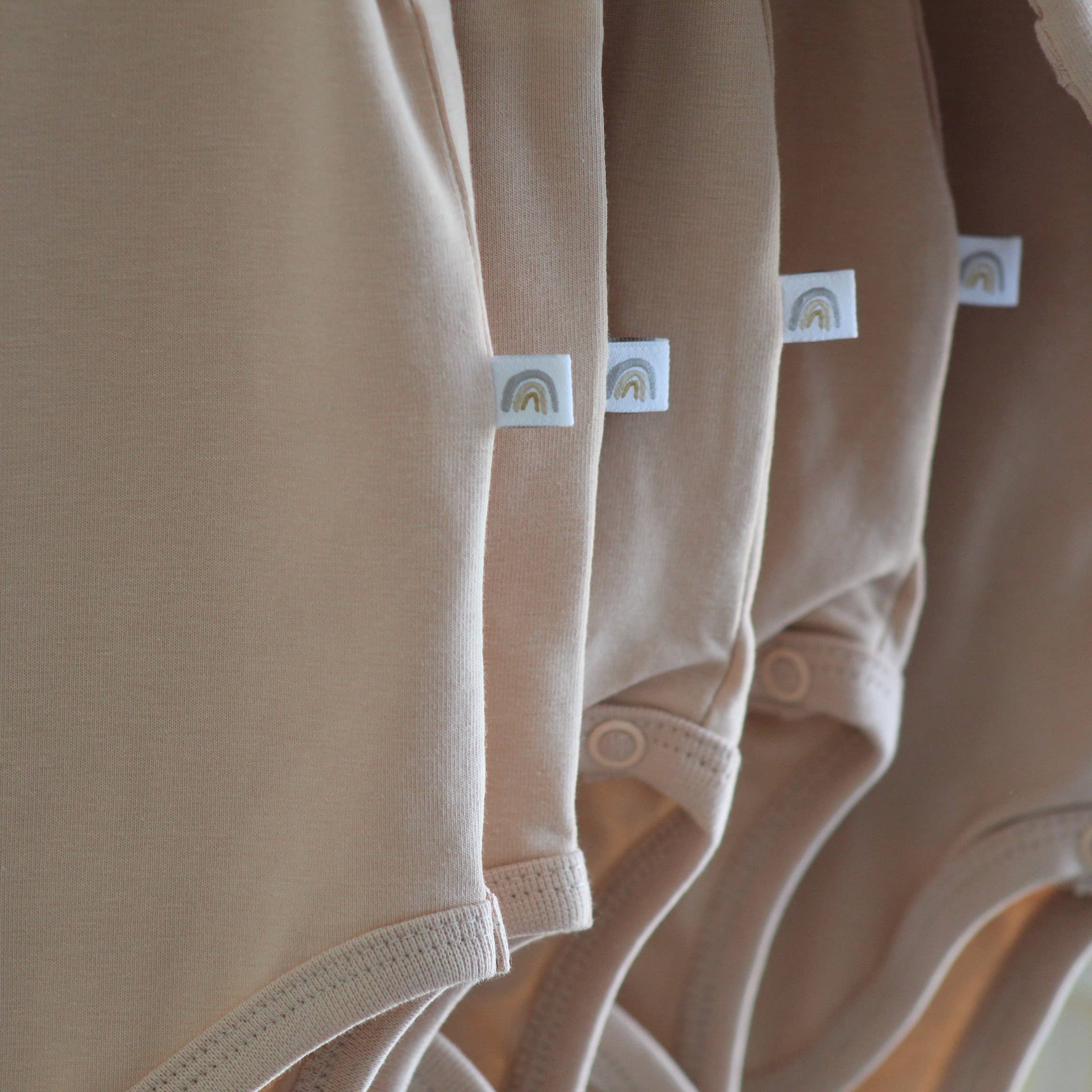 Organic Wrap Bodysuit Long Sleeves GOTS | Nude for wholesale on Faire2