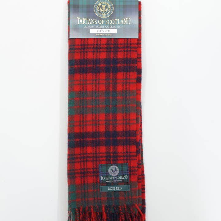Tartans of Scotland Clan Scarf Ross Red for wholesale by MANAV