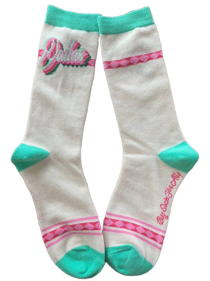 Dallas Texas Script Women's Socks for wholesale by Buy Socks You All