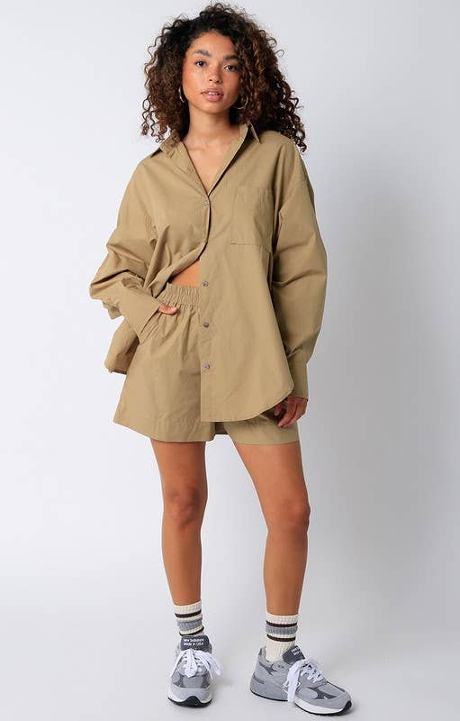 Olivaceous - Wholesale Button Down Shirt - Women's - Zaria Shirt6