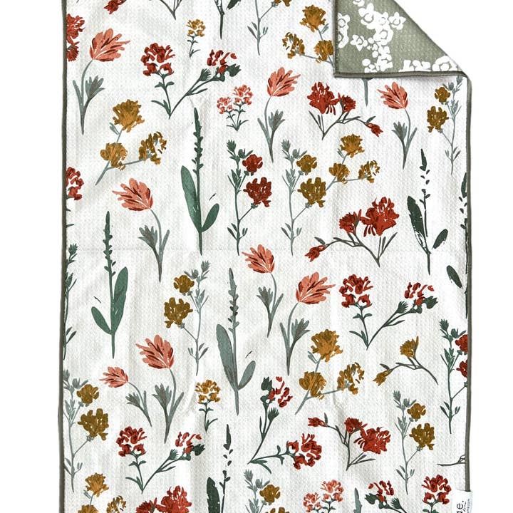 Cream Sage Mallory: Reversible Hand Towel for wholesale on Faire1