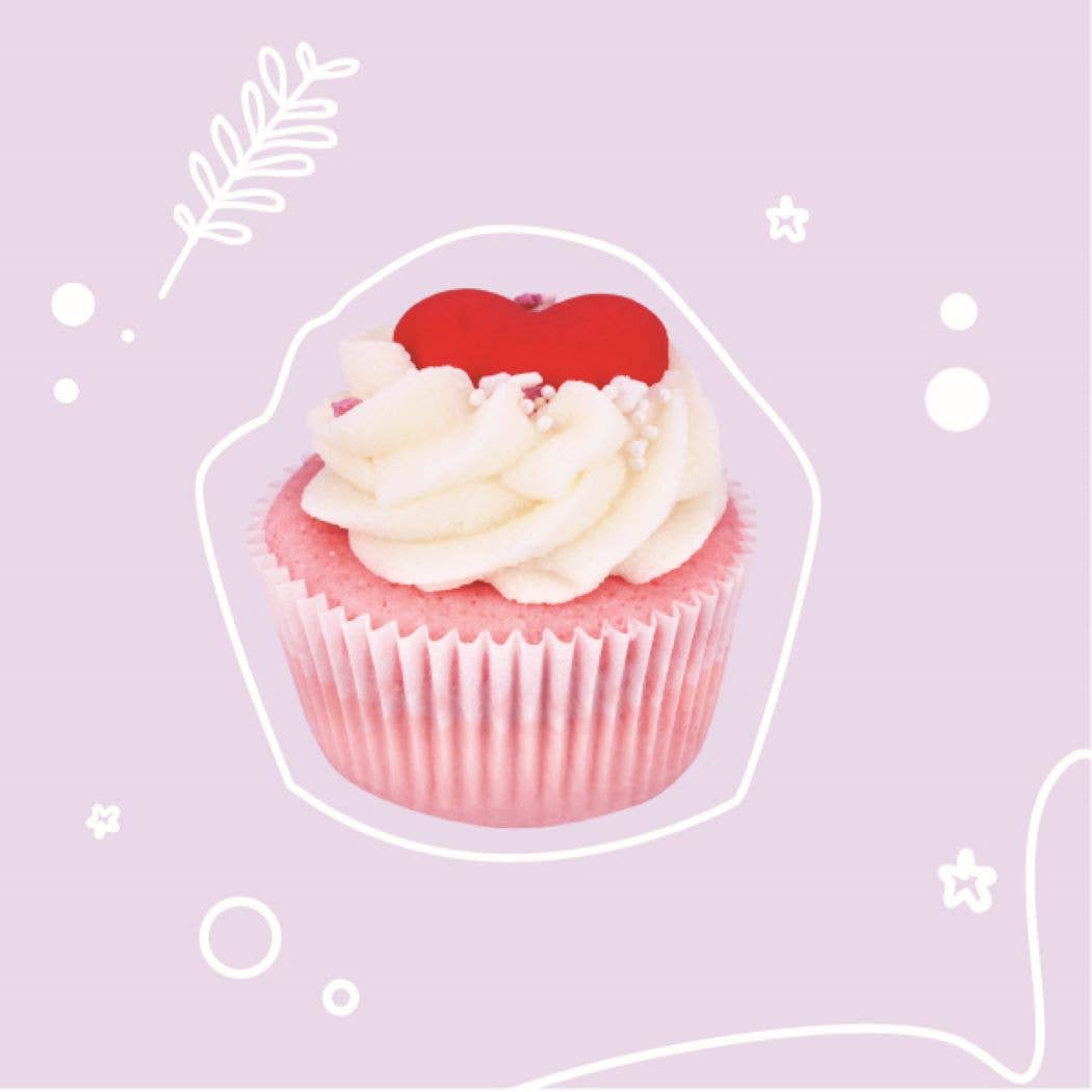 BadeFee – Bomba de banho/efervescente por atacado – Bade Cupcake Amore - aditivo de banho nutritivo com design de coração1