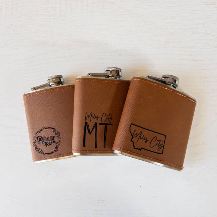 Girl Ran Away With the Spoon - Wholesale Flask - Custom City/State/Logo Engraved Flask5