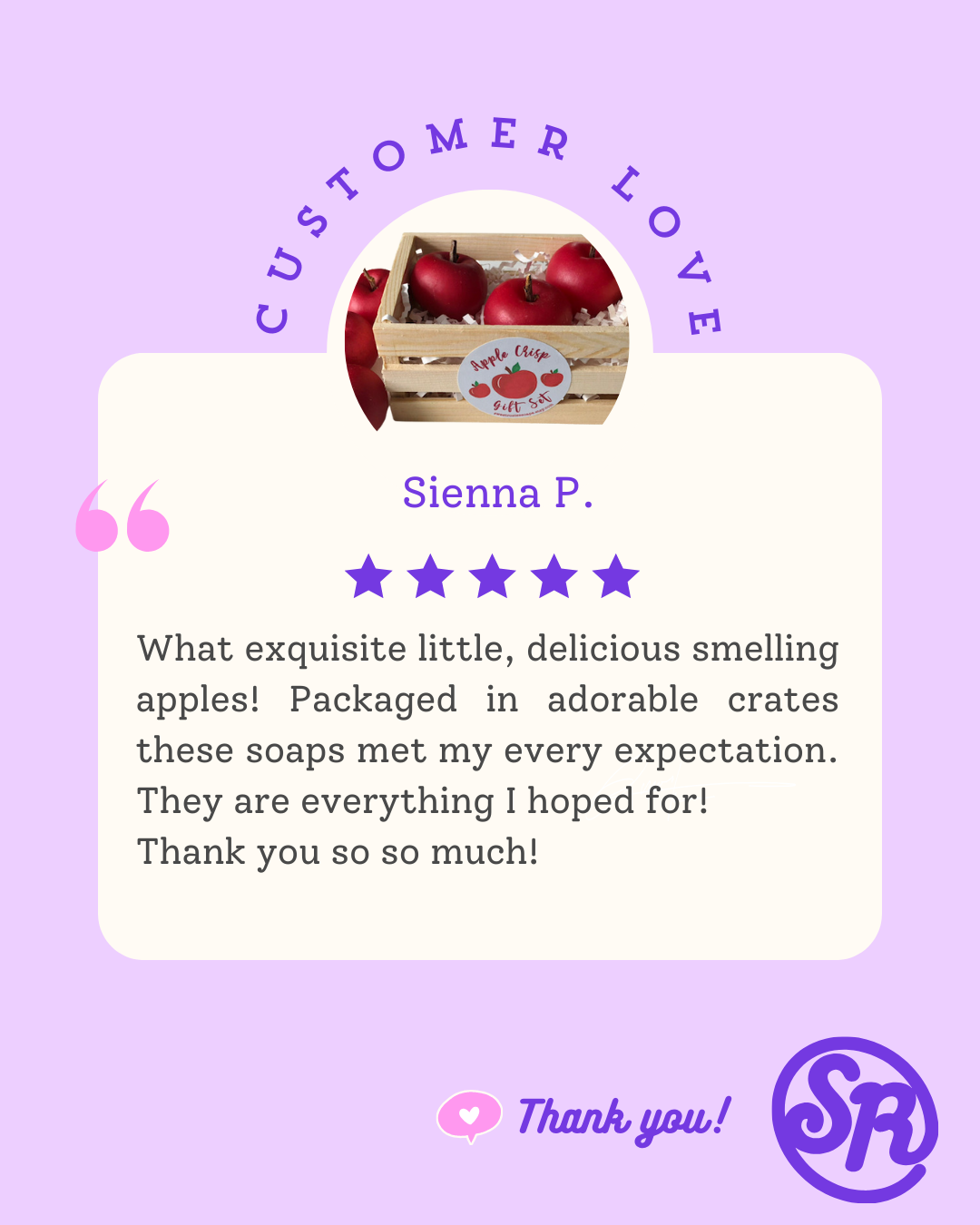 Sweet Rosie’s Soaps & Gifts - Wholesale Soap Set - Apple Soap Gift Set, Vegan, Red, Made With Coconut Oil3