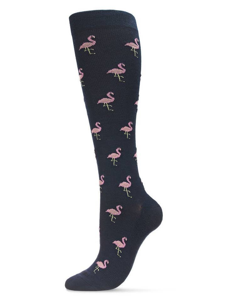 Fancy Flamingo 8-15mmHg Compression Socks for wholesale by Infinity Classics International Inc.