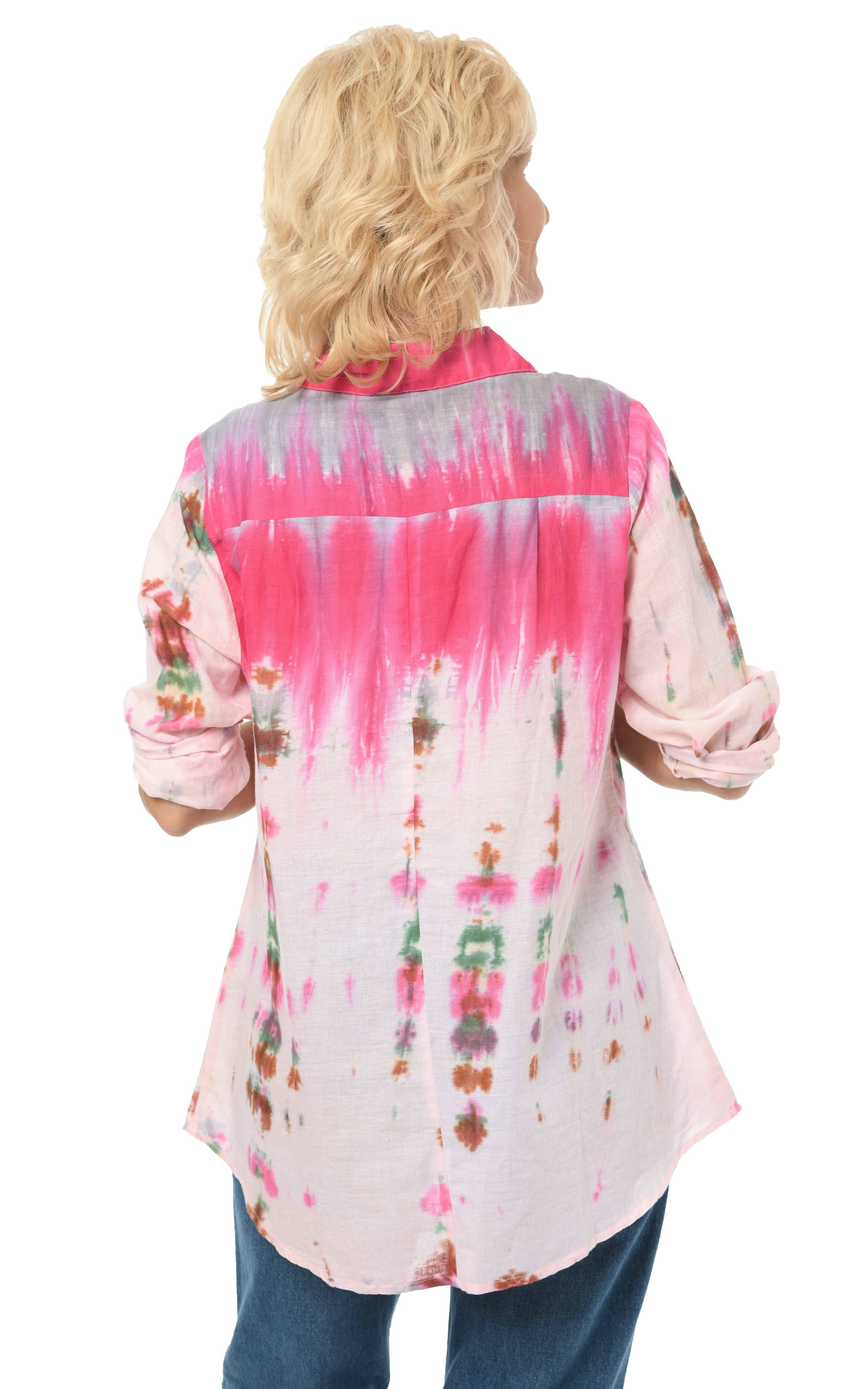 Tulip Clothing - Wholesale Buttoned-down shirt – Women's - CV423 Rayna in Tahiti*2