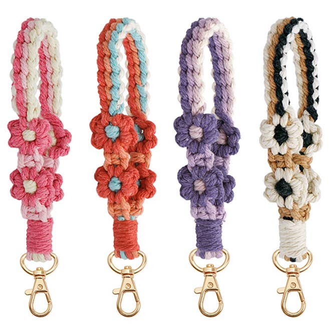 UNISHE – Großhandel Schlüsselanhänger – Damen – Daisy Weaving Buntes Armband mit Schlüsselanhänger GZJM0228