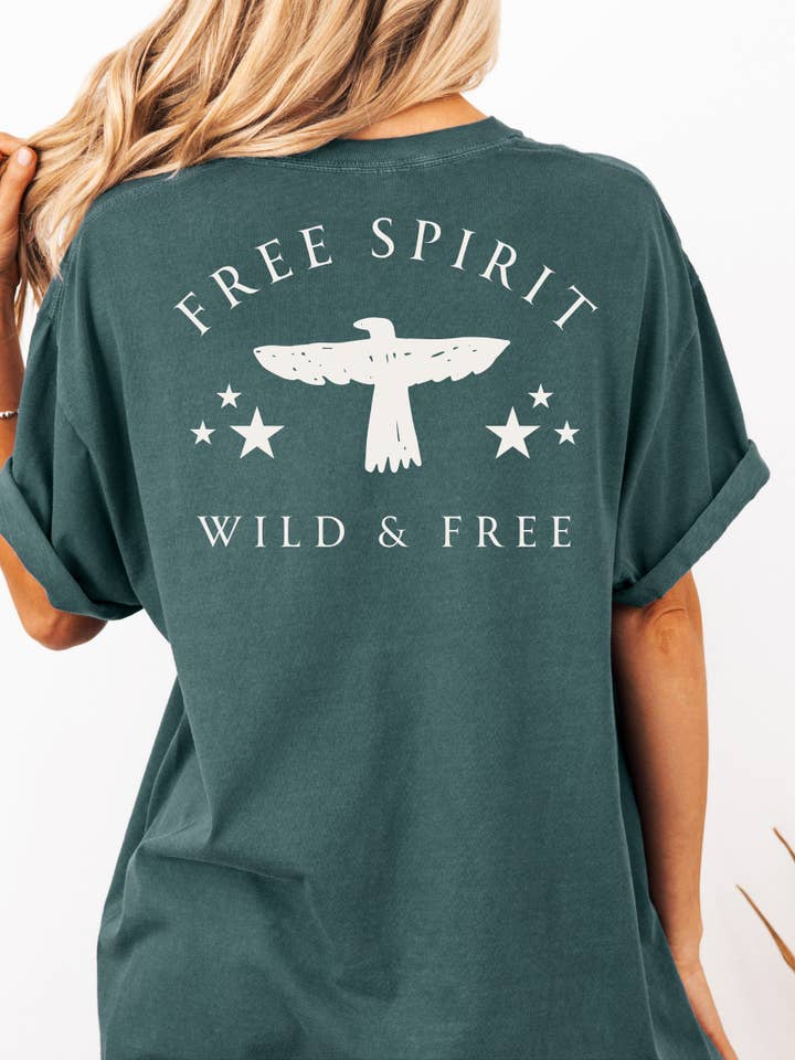 Spirito Libero – Maglietta Donna Aquila Selvaggia & Libera per la vendita all'ingrosso da parte di Lumiere Vive