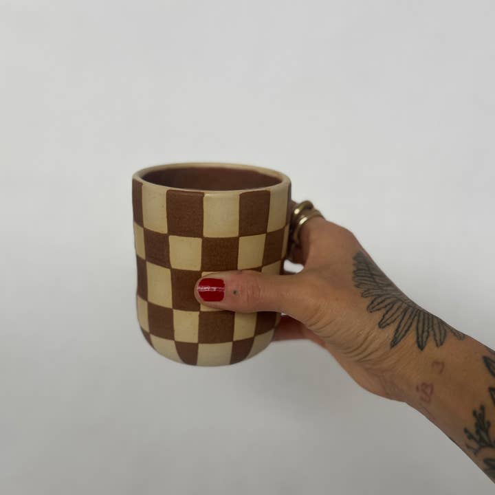 isiko - Wholesale Coffee/Tea Cup - Checkered Cup1