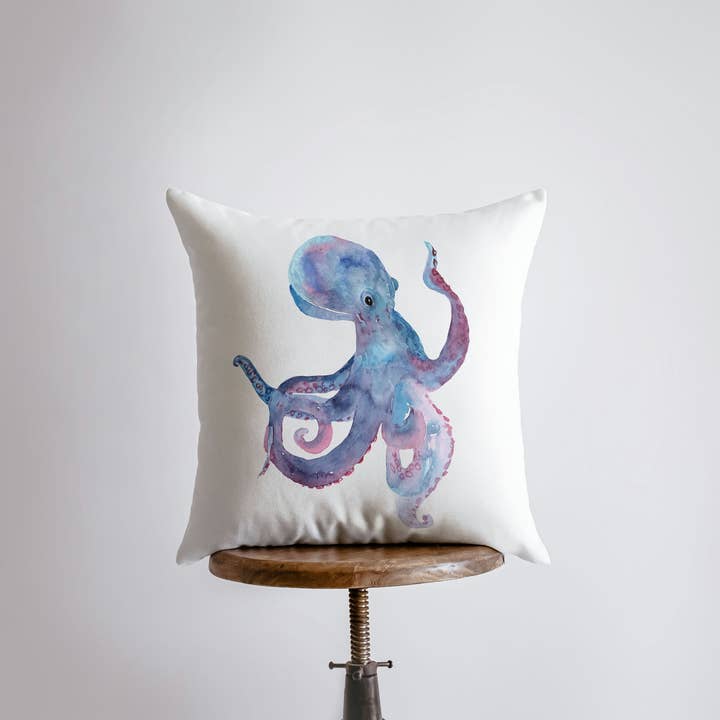 Octopus | Pillow Cover | Throw Pillow | Home Decor | Modern Coastal Decor | Pillow | Ocean | Gift for her | Accent Pillow Covers for wholesale by UniikPillows