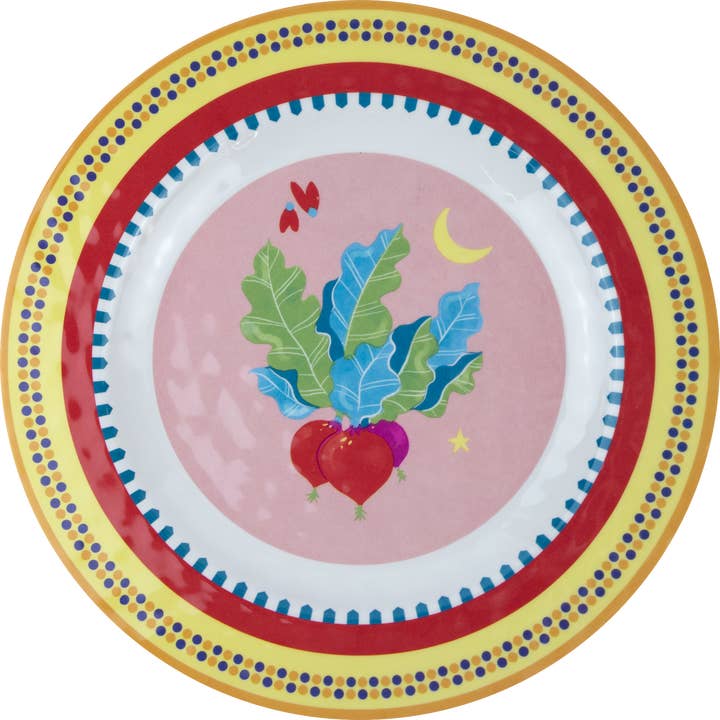 Piatti da dessert in melamina (6) - Ravanello - Piatti da cena estivi per la vendita all'ingrosso da parte di Baci Milano