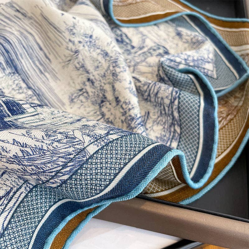 Marayn - Wholesale Scarf - Women's - Luxury Silk  Wool Scarf Chic Style 202545