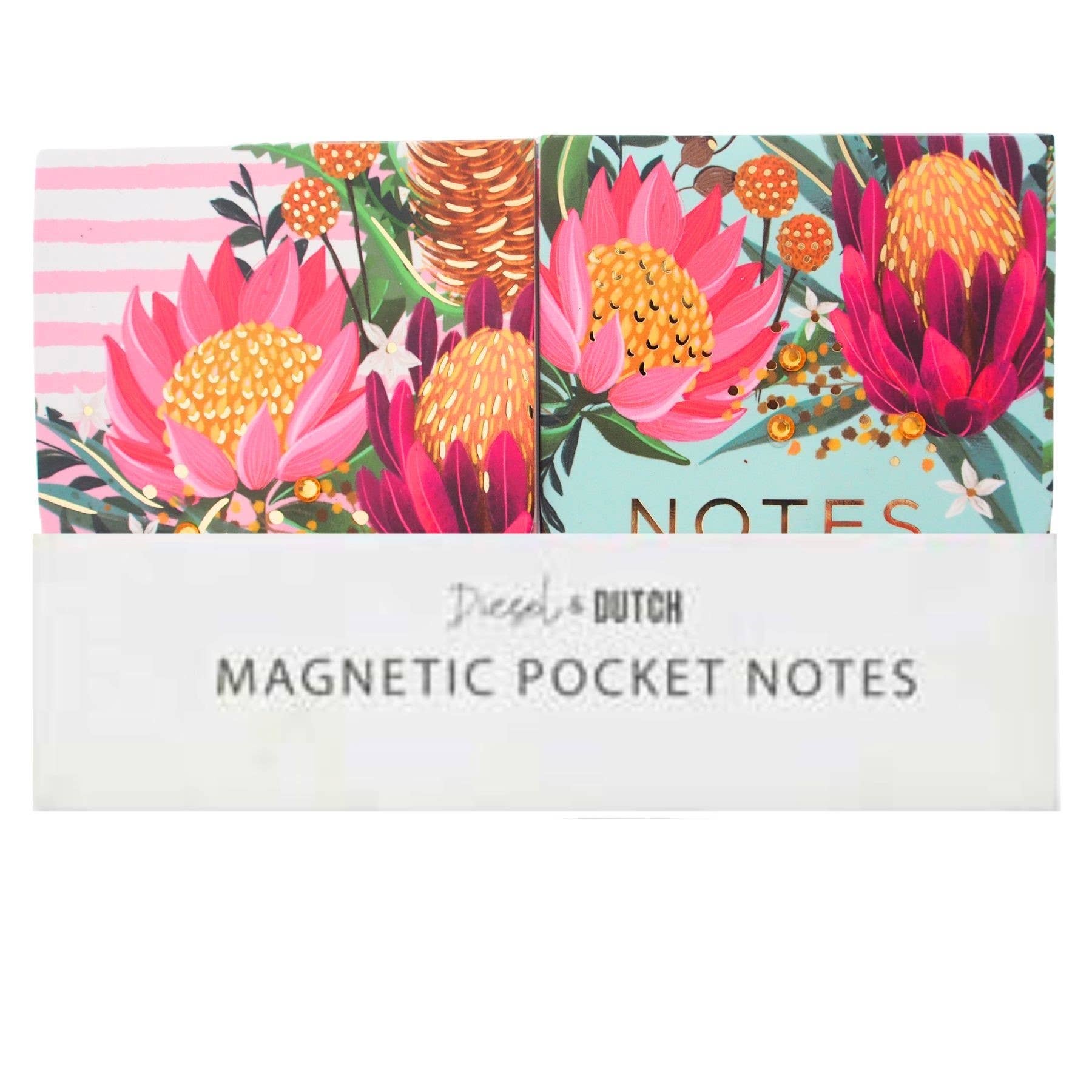 Diesel & Dutch – Großhandel Briefpapier-/Postkarten-Set – Bushland Botanischer Magnetischer Notizblock - Verschiedene Designs1