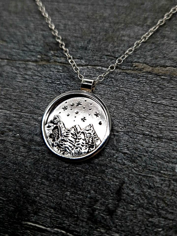 Earth Little Scene Necklace for wholesale by Caerynys Shed Jewellery