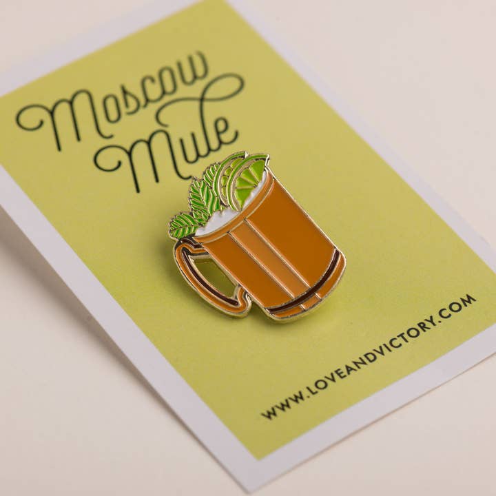 Love & Victory - Wholesale Lapel Pin/Button - Moscow Mule Cocktail PIn