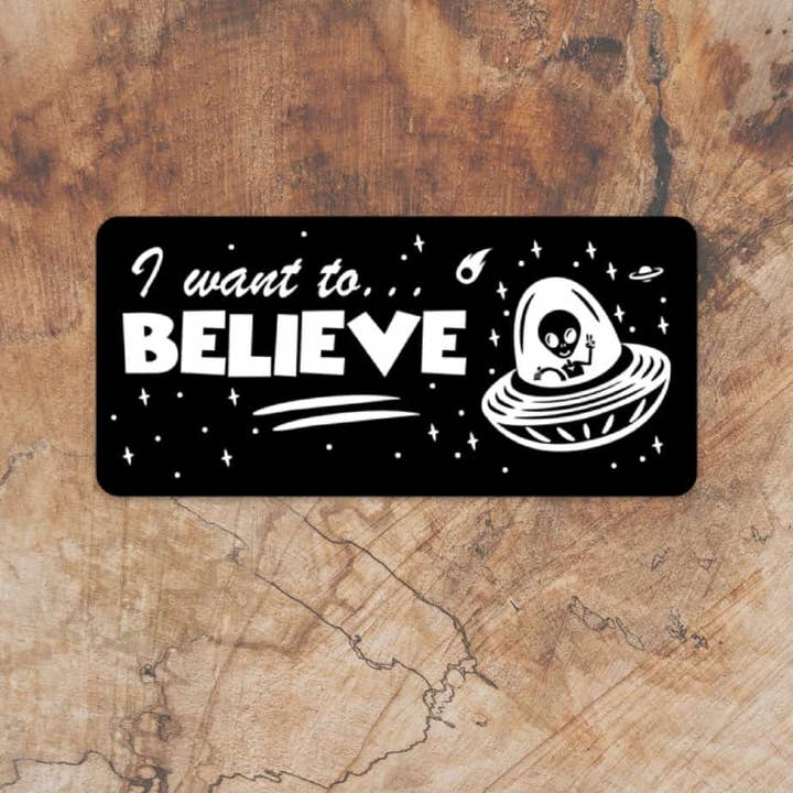 Jag vill tro klistermärke för wholesale av Gumption Design Co.