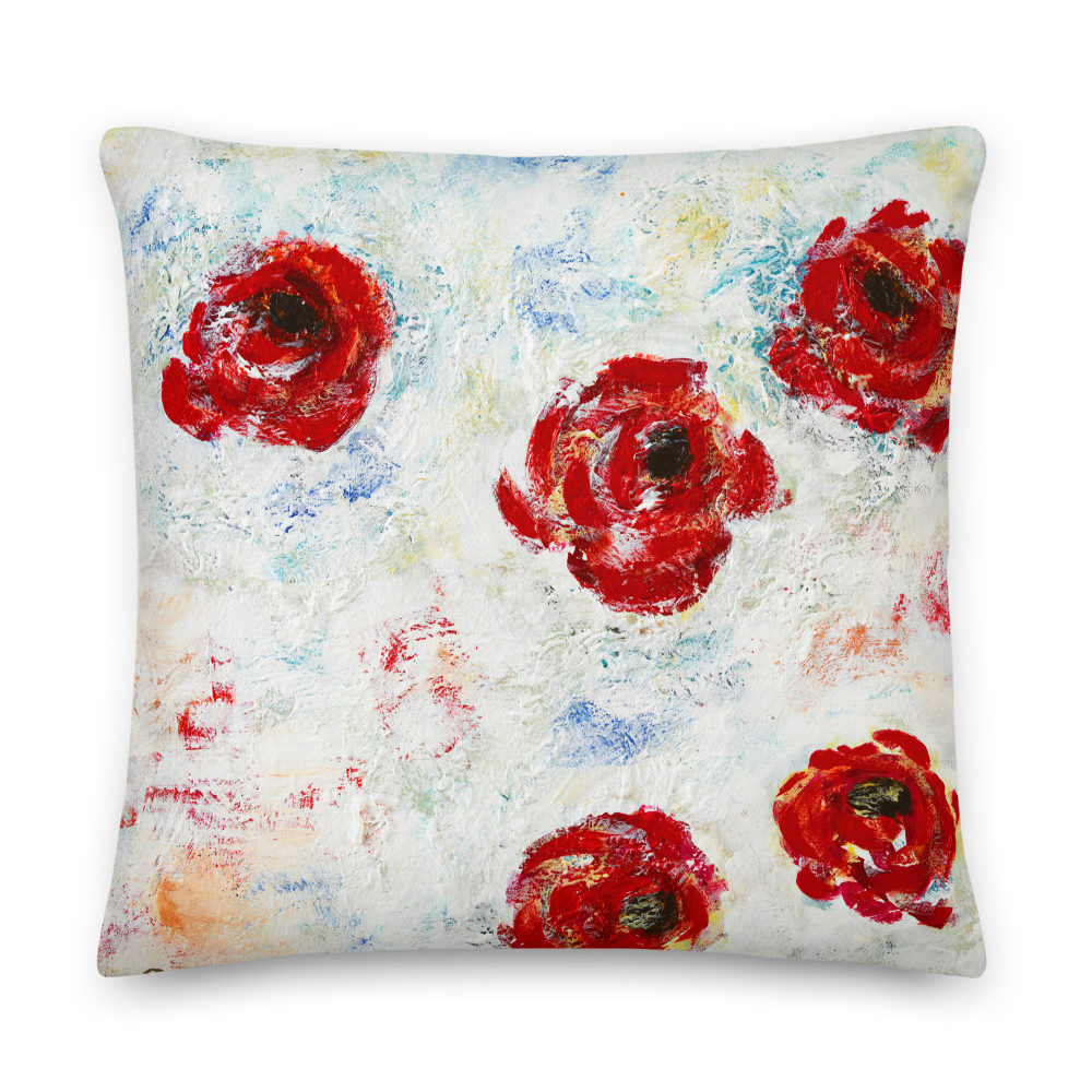 Sheri Biritz Studio - Wholesale Throw/Decorative Pillow - Poppies | Premium Pillow1