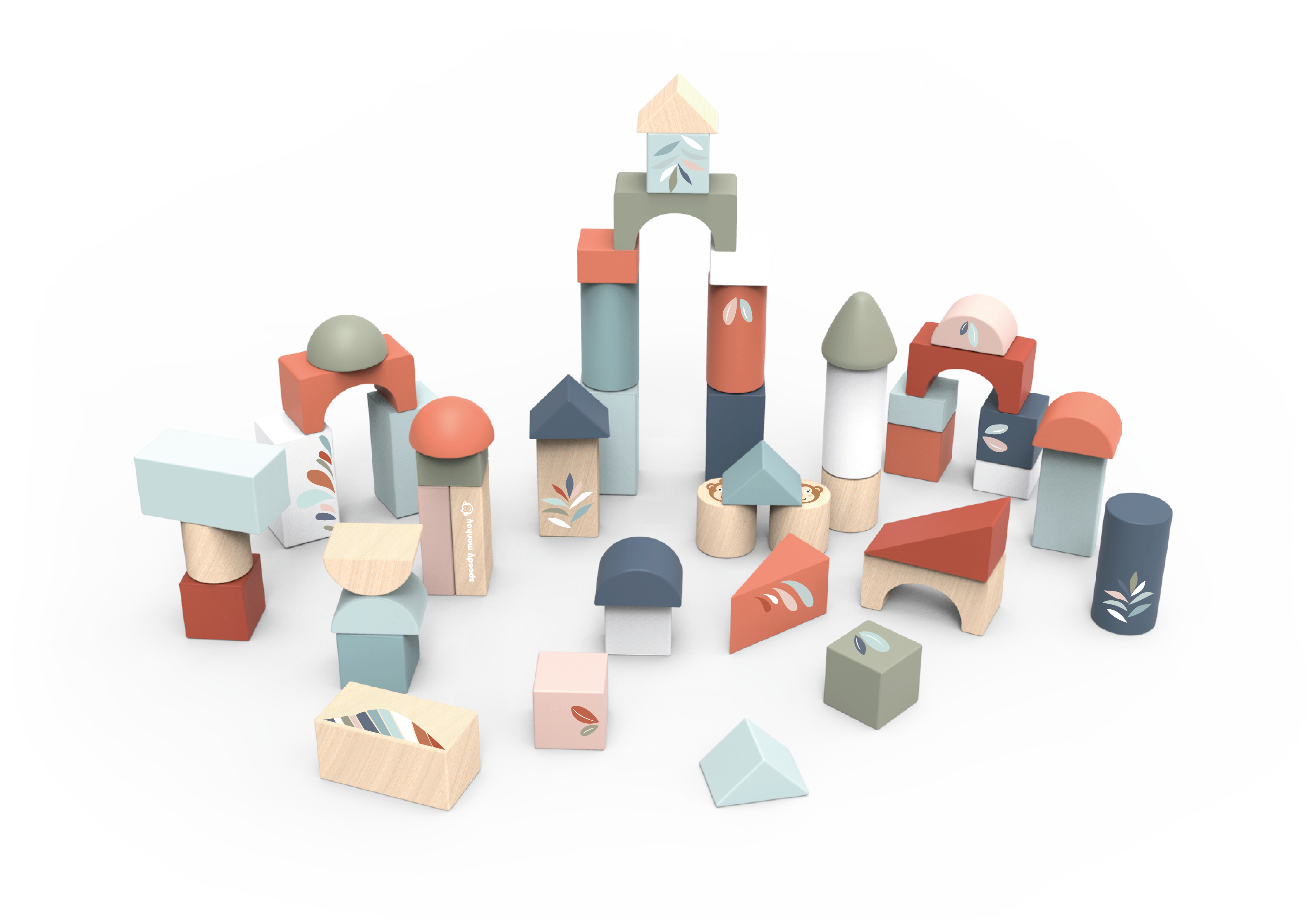 BTL Diffusion UK LTD – wholesale Blocks – Kids & baby – Speedy Monkey Building Blocks (50pcs) With Shape Sorter4